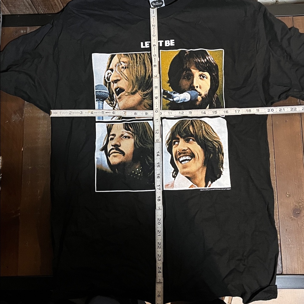 Vintage The Beatles Black 'Let It Be' Graphic Tee - Picture 6 of 6